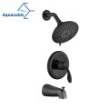 Aquacubic UPC zertifiziert schwarze thermostatische Wand -Messing -Badezimmer -Duschhahn